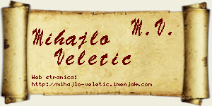 Mihajlo Veletić vizit kartica